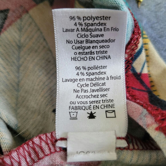 LuLaRoe Carly Dress Size L Gold  Leaf & Turquoise Triangle Pattern | Boho Tunic - Picture 7 of 9